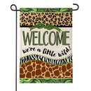 We're a Little Wild Burlap Flag Garden
