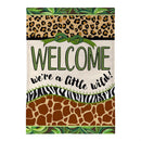 We're a Little Wild Burlap Flag House