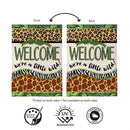 We're a Little Wild Burlap Flag House