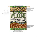We're a Little Wild Burlap Flag House