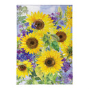 Sunflower Happiness Burlap House Flag