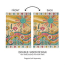 Sunny Field Burlap House Flag