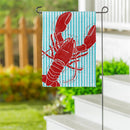 Lobster Day Burlap Garden Flag