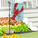 Lobster Day Burlap Garden Flag