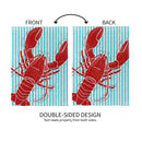 Lobster Day Burlap Garden Flag