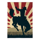 Day Rodeo Burlap Garden Flag