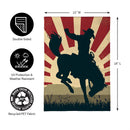 Day Rodeo Burlap Garden Flag