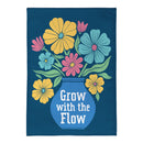 Grow with the Flow Burlap Garden Flag