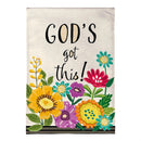 God's Got This Burlap Flag House