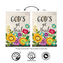 God's Got This Burlap Flag House