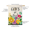 God's Got This Burlap Flag House
