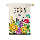 God's Got This Burlap Flag House