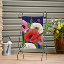 Poppy Trio Burlap Garden Flag
