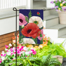 Poppy Trio Burlap Garden Flag