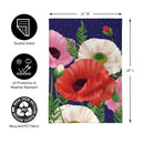 Poppy Trio Burlap Garden Flag