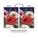Poppy Trio Burlap Garden Flag