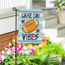 Game Day Vibes Burlap Garden Flag