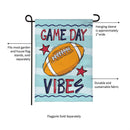 Game Day Vibes Burlap Garden Flag