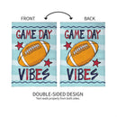 Game Day Vibes Burlap Garden Flag