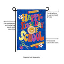 Happy First Day Of School Burlap Garden Flag