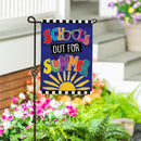 School's Out For Summer Burlap Garden Flag