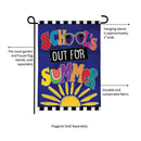 School's Out For Summer Burlap Garden Flag