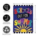 School's Out For Summer Burlap Garden Flag
