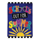 School's Out For Summer Burlap Garden Flag