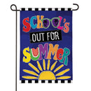 School's Out For Summer Burlap Garden Flag