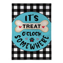 It's Treat O'Clock Burlap Flag House