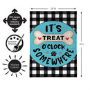 It's Treat O'Clock Burlap Flag House
