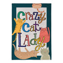 Pet Central Crazy Cat Lady Burlap Flag House