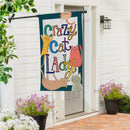Pet Central Crazy Cat Lady Burlap Flag House