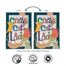 Pet Central Crazy Cat Lady Burlap Flag House
