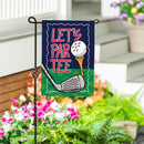 Let's Par-Tee Burlap Garden Flag