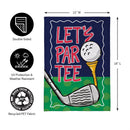 Let's Par-Tee Burlap Garden Flag