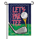 Let's Par-Tee Burlap Garden Flag