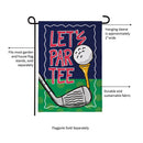 Let's Par-Tee Burlap Garden Flag