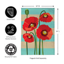 Stripes & Poppies Burlap House Flag