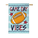 Game Day Vibes Burlap House Flag