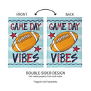 Game Day Vibes Burlap House Flag
