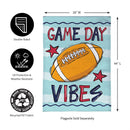 Game Day Vibes Burlap House Flag