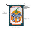 Pumpkin With Chinoiserie Bow Burlap Flag Garden