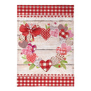 Country Heart Wreath Burlap Garden Flag