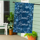 VivaStyle Gilded Meadow Burlap House Flag "Home Sweet Home"