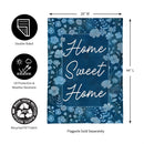 VivaStyle Gilded Meadow Burlap House Flag "Home Sweet Home"