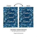 VivaStyle Gilded Meadow Burlap House Flag "Home Sweet Home"