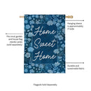 VivaStyle Gilded Meadow Burlap House Flag "Home Sweet Home"