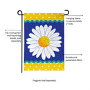Dots & Daisy Burlap Garden Flag