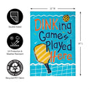 Dinking Games Played Here Burlap Garden Flag